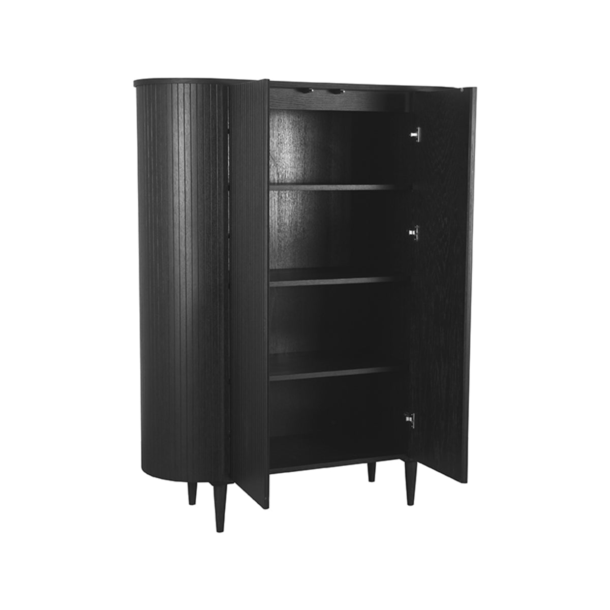 LABEL51 Storage cupboard Oliva - Black - Oak - 125 cm