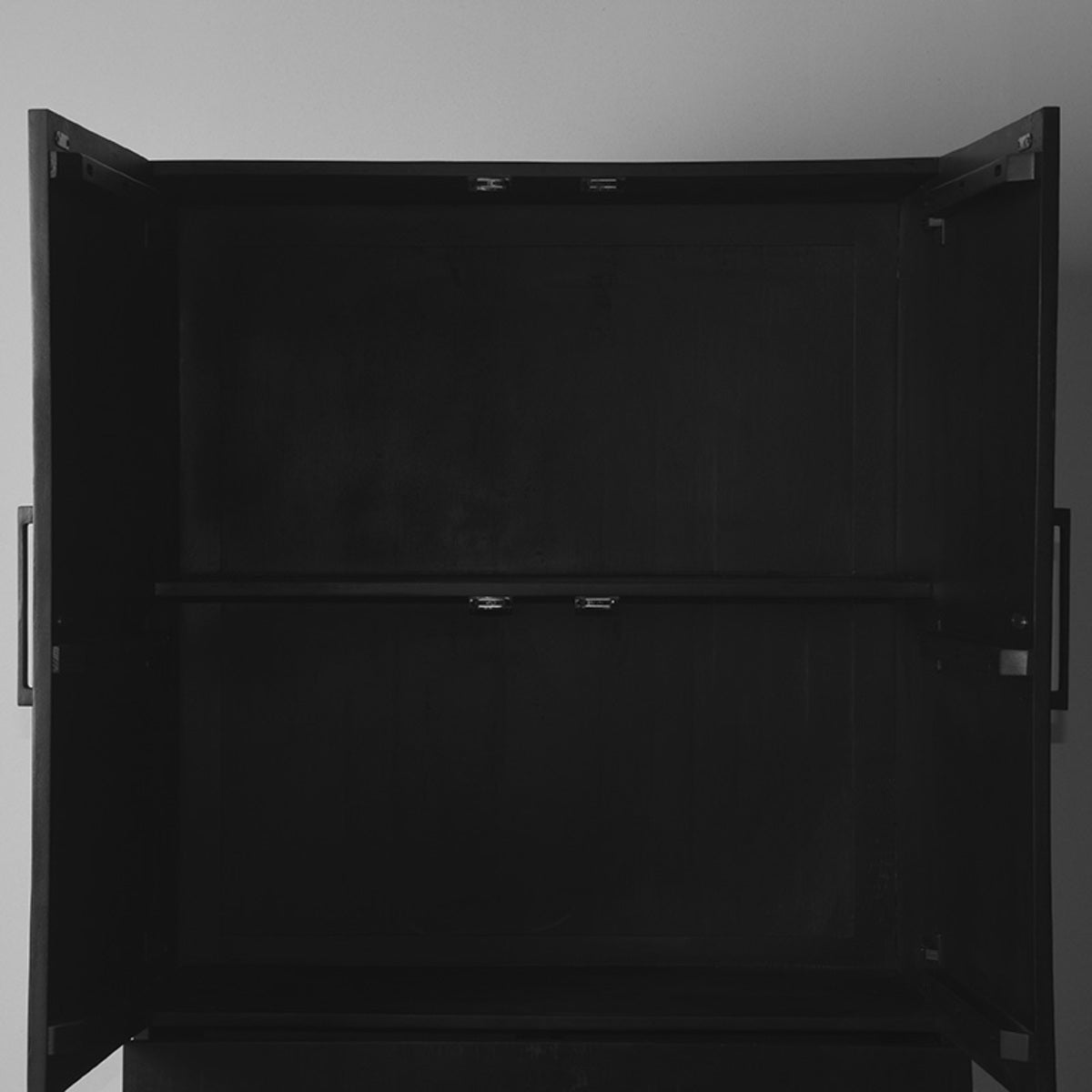 LABEL51 Storage cupboard - Black - Mango wood - 2-Door