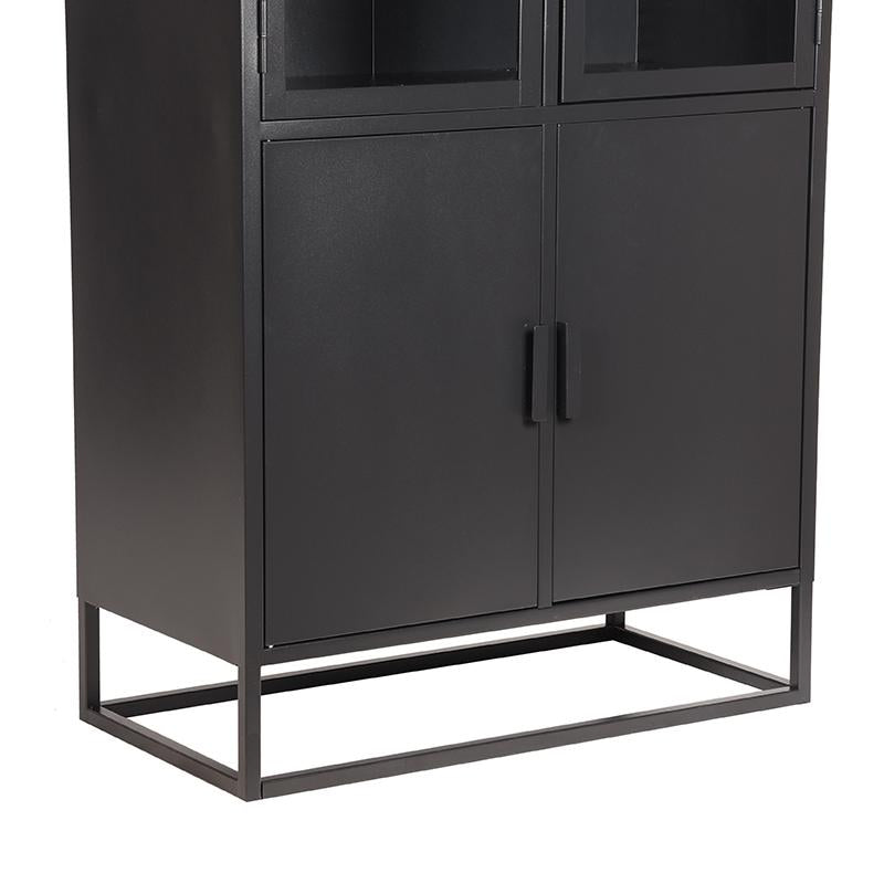 LABEL51 Level display cabinet - Black - Metal - 80x40x190 cm