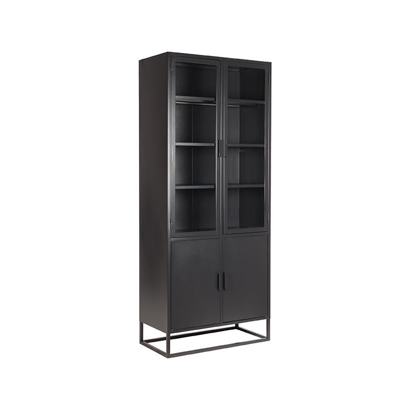 LABEL51 Level display cabinet - Black - Metal - 80x40x190 cm