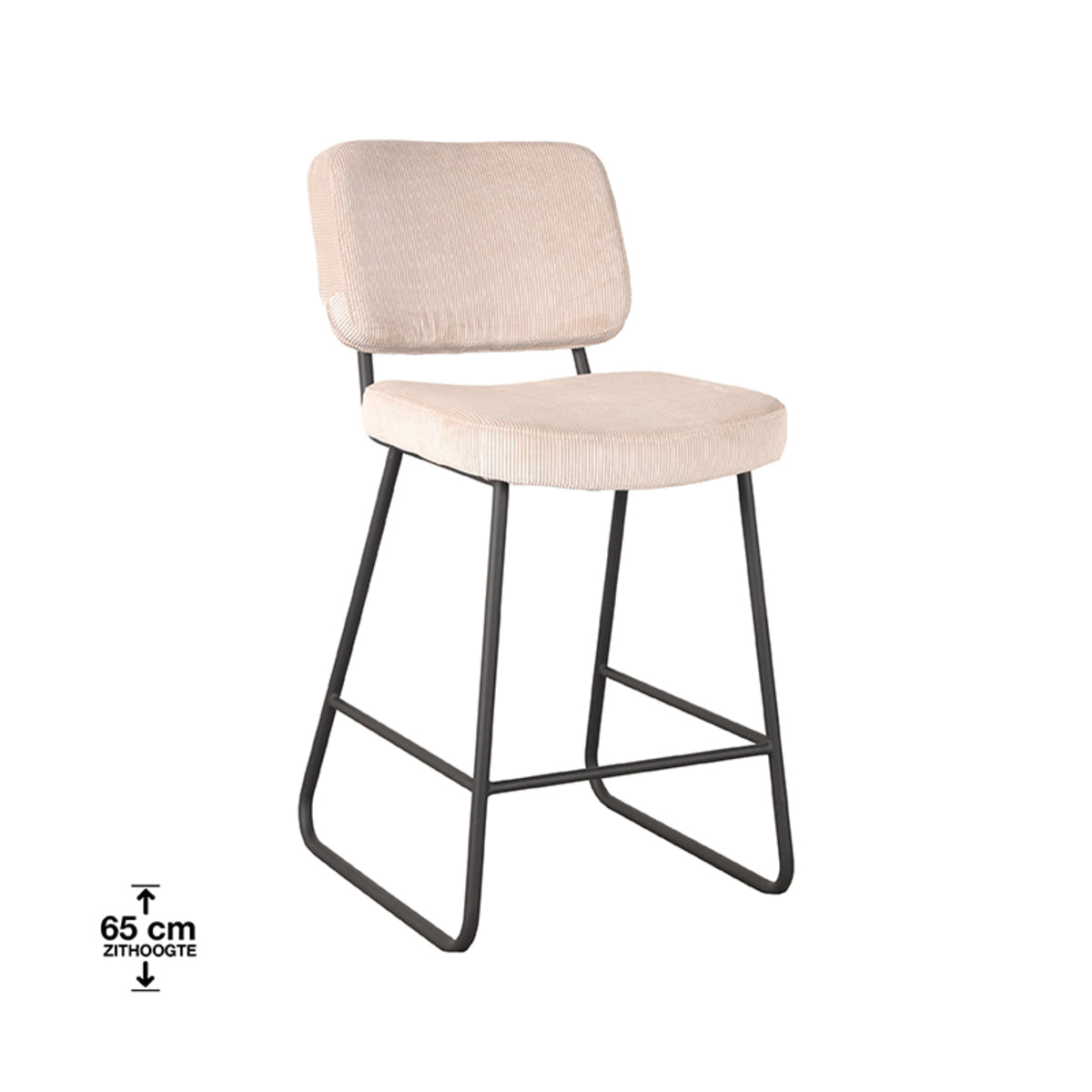 LABEL51 Bar stool Noah - Natural - Ribcord - Seat height 65 |