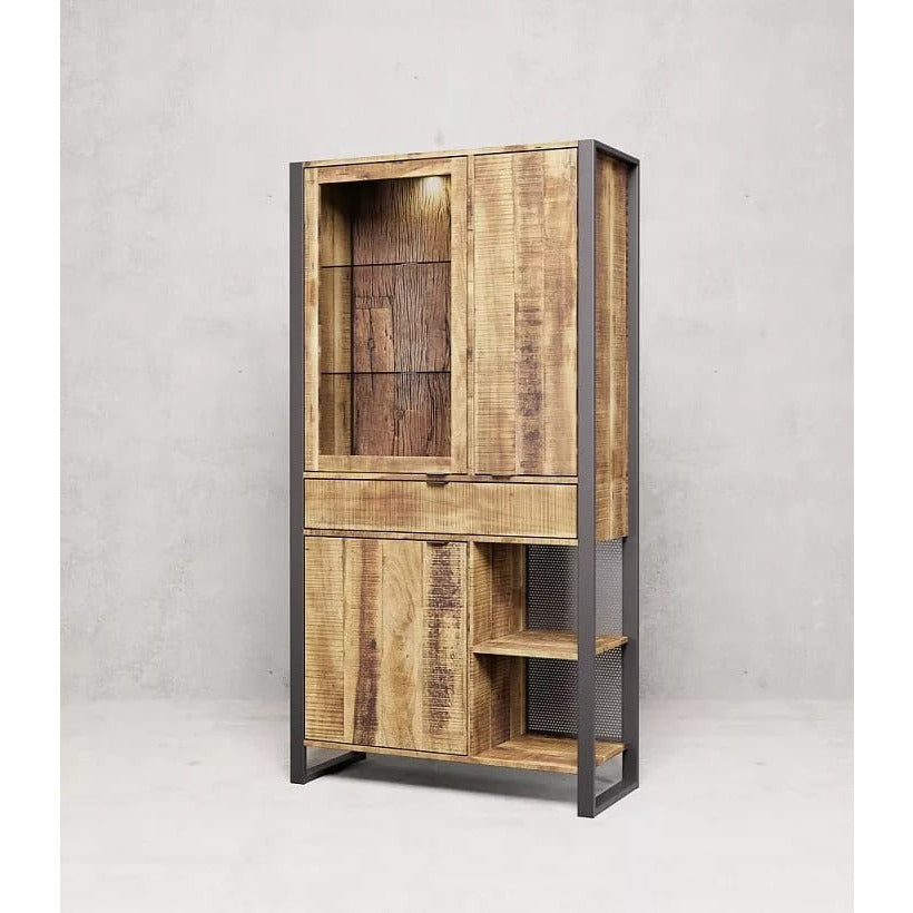 Display cabinet Olinda Mango wood 190 cm high