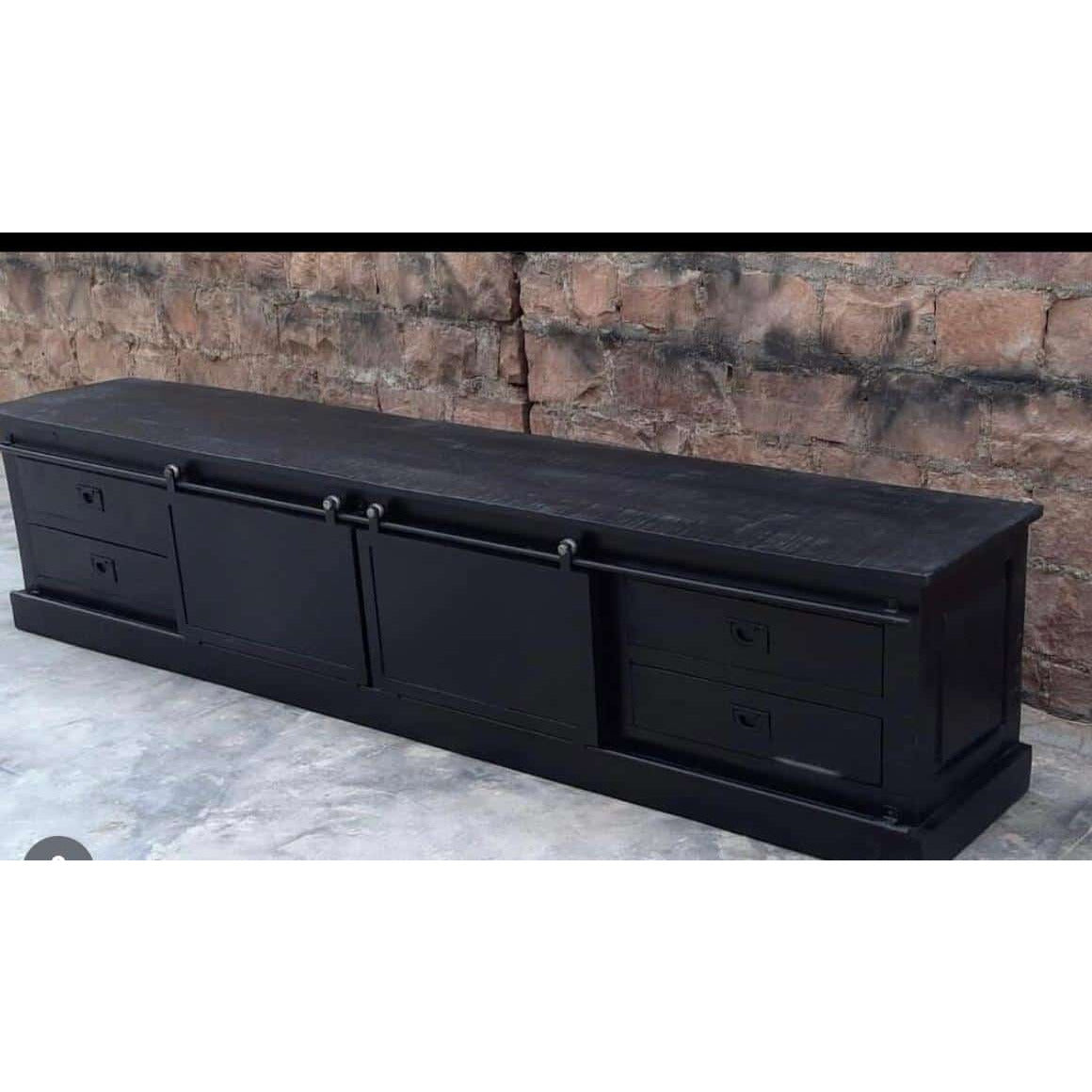 TV-meubel Maceio 150 cm zwart