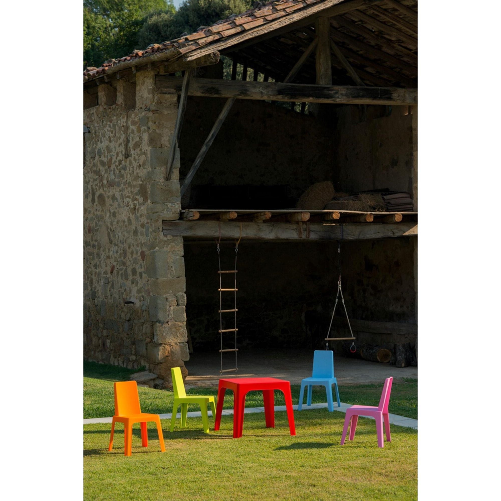 Garbar Julieta children's chair table indoors, outdoor set 2+1 green