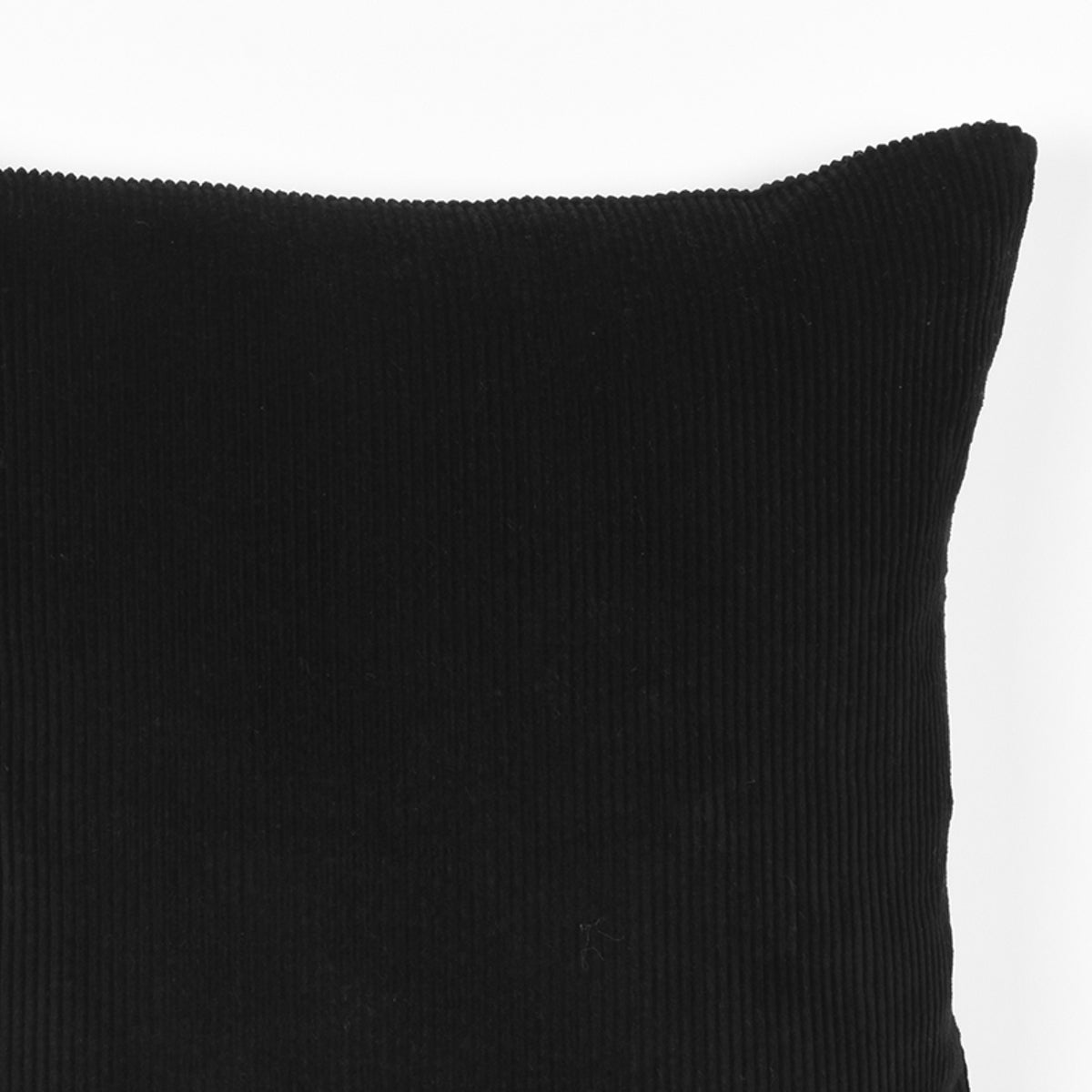 LABEL51 Decorative cushion Rib - Black - Cotton