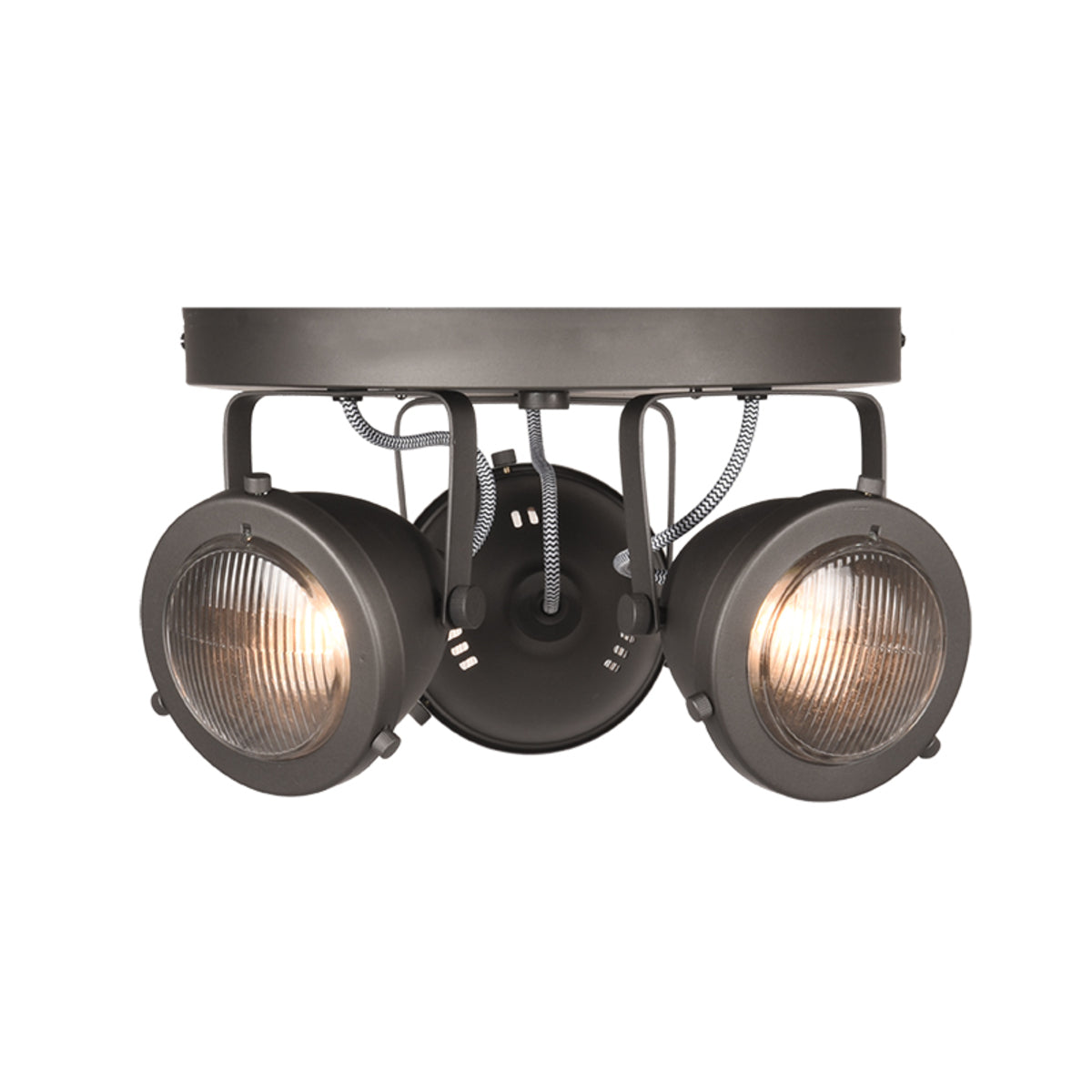 LABEL51 Spot Moto led - Burned Steel - Metal - 3 Lights