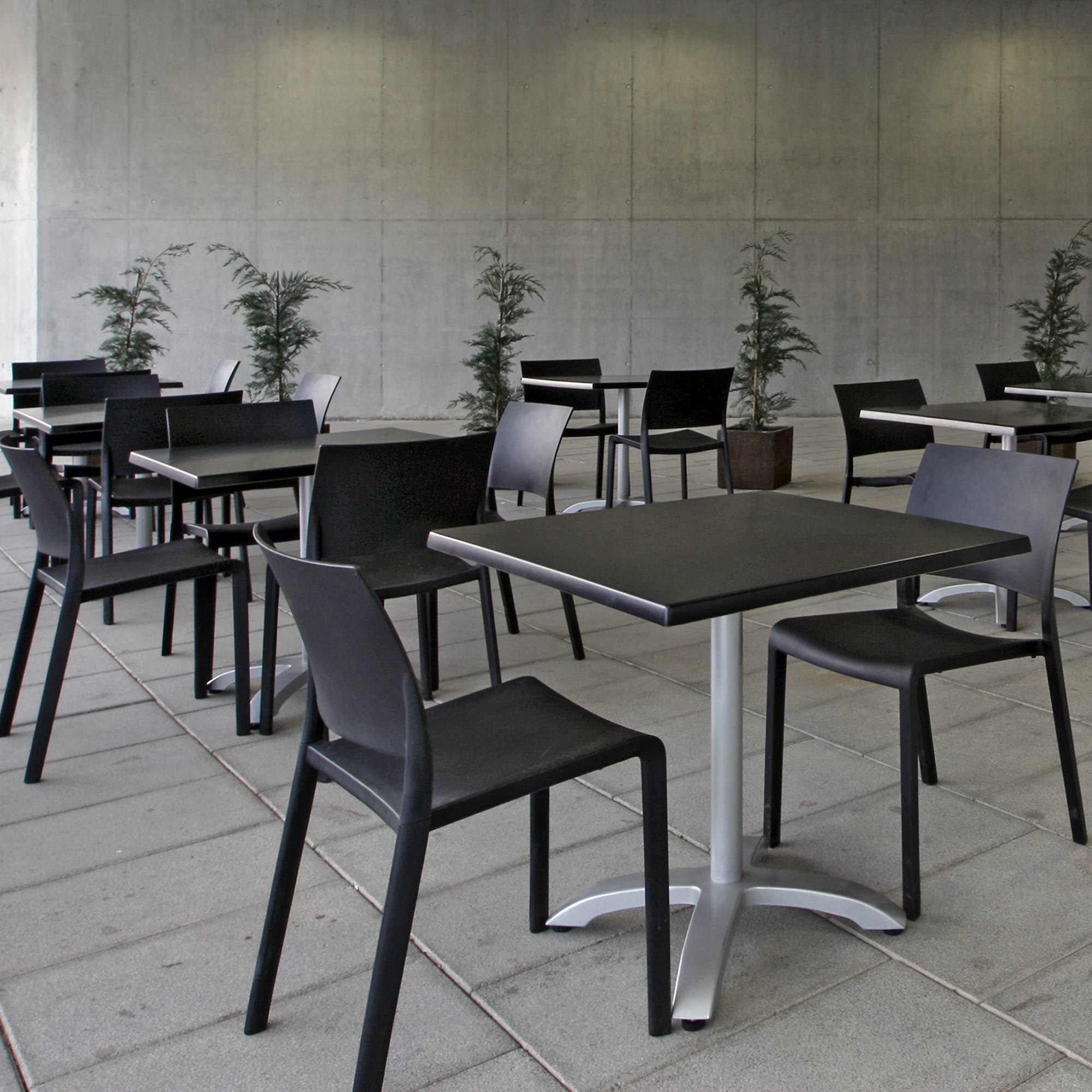 Garbar rechthoekige tafel 120x80 aluminium voet gewassen