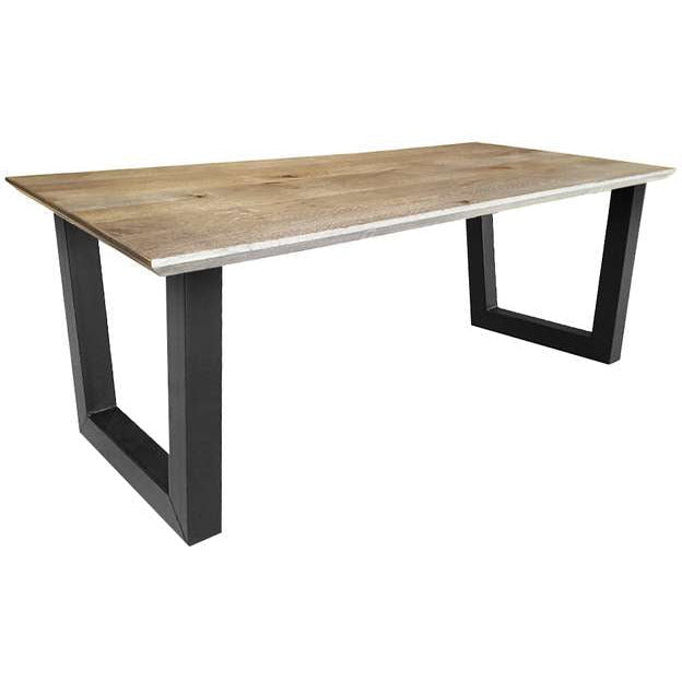 Dining table | Rectangle | Natural | Oak wood | Lacquered | U-leg
