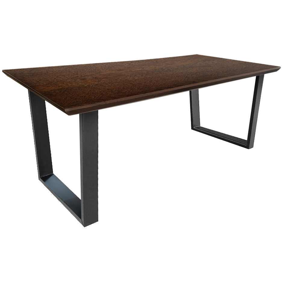 Dining table | Rectangle | Dark brown | Oak wood | Lacquered | U-leg