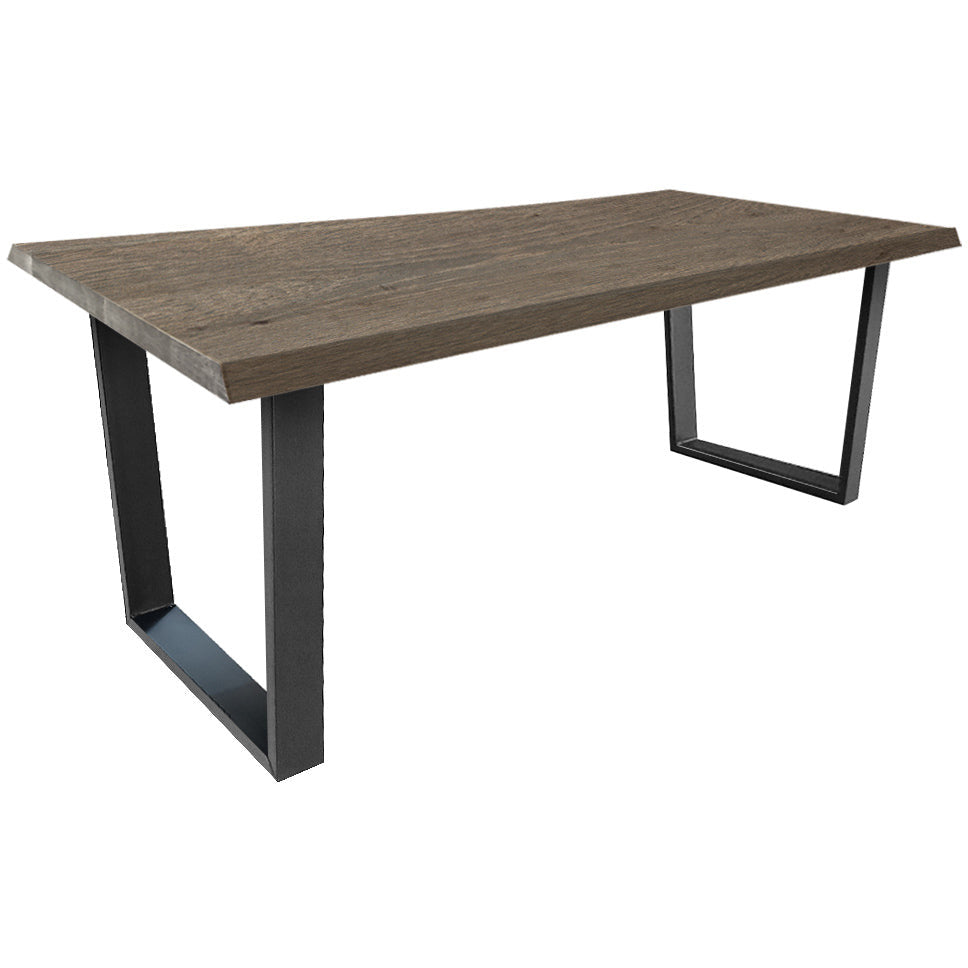 Dining table | Rectangle | Smoked | Oak wood | Lacquered | U-leg