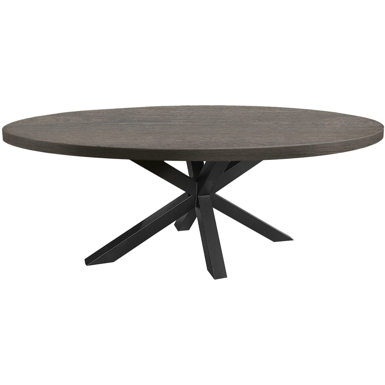 Dining table | Oval | Smoked | Oak wood | Lacquered | Spiderpaw