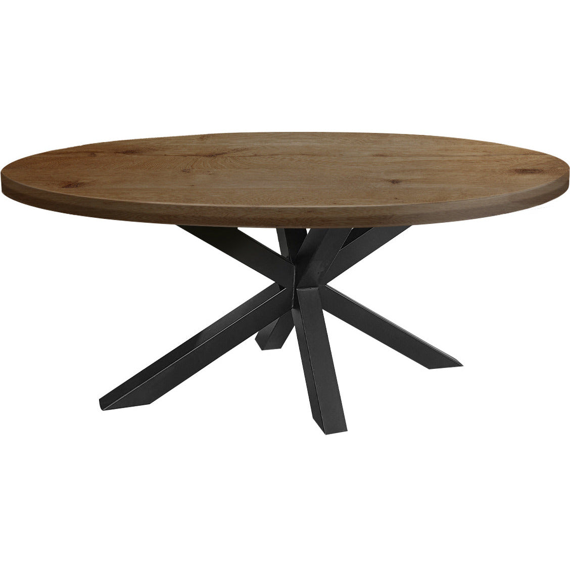 Dining table | Oval | Warm brown | Oak wood | Lacquered | Spiderpaw