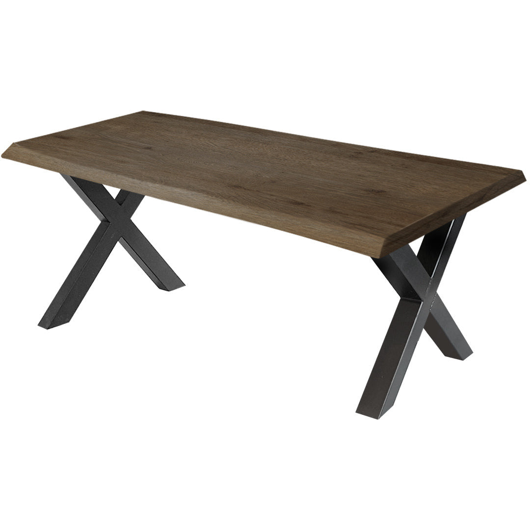 Dining table | Rectangle | Smoked | Oak wood | Lacquered | X-paw