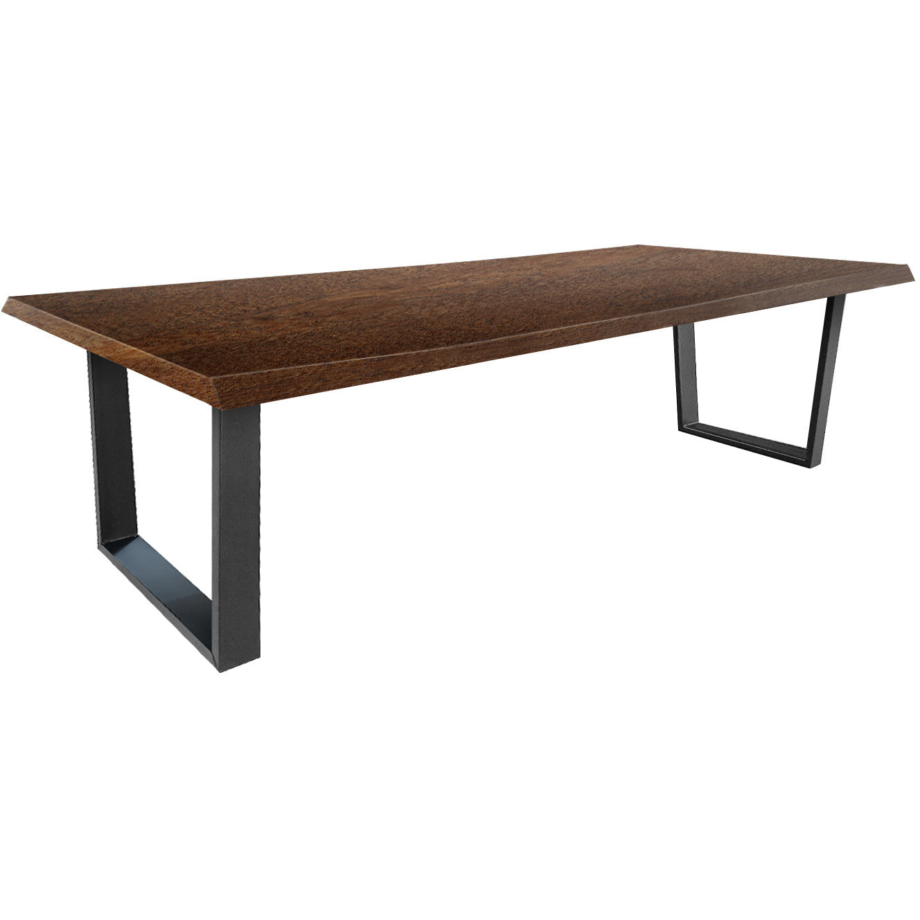 Dining table | Rectangle | Dark brown | Oak wood | Lacquered | U-leg