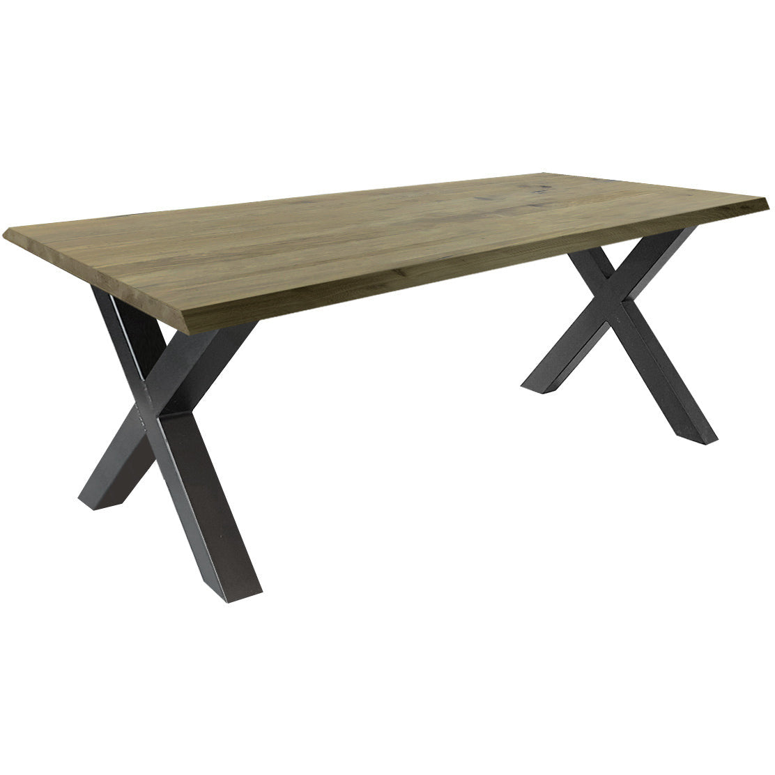 Dining table | Rectangle | Greywash | Oak wood | Lacquered | X-paw