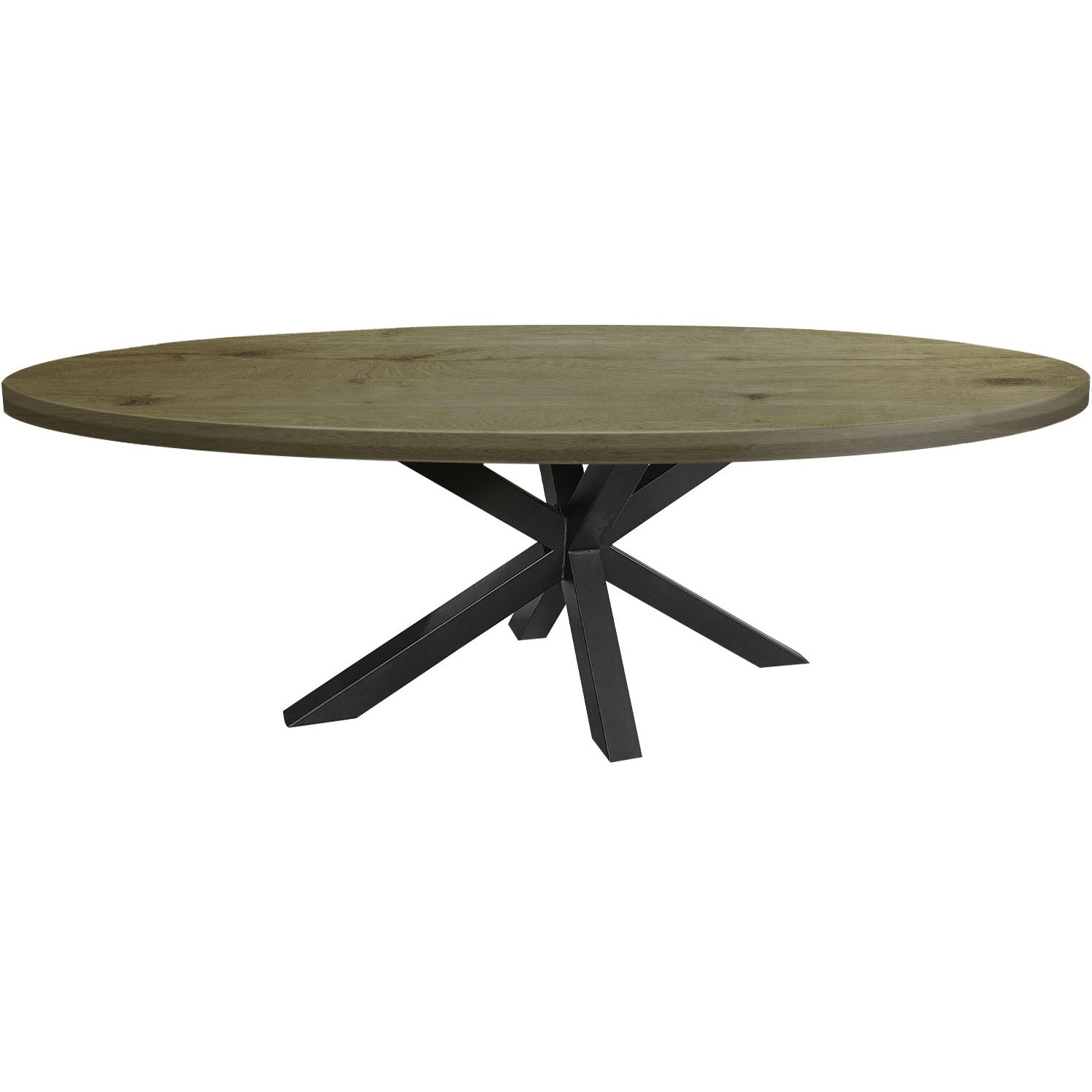 Dining table | Oval | Greywash | Oak wood | Lacquered | Spiderpaw
