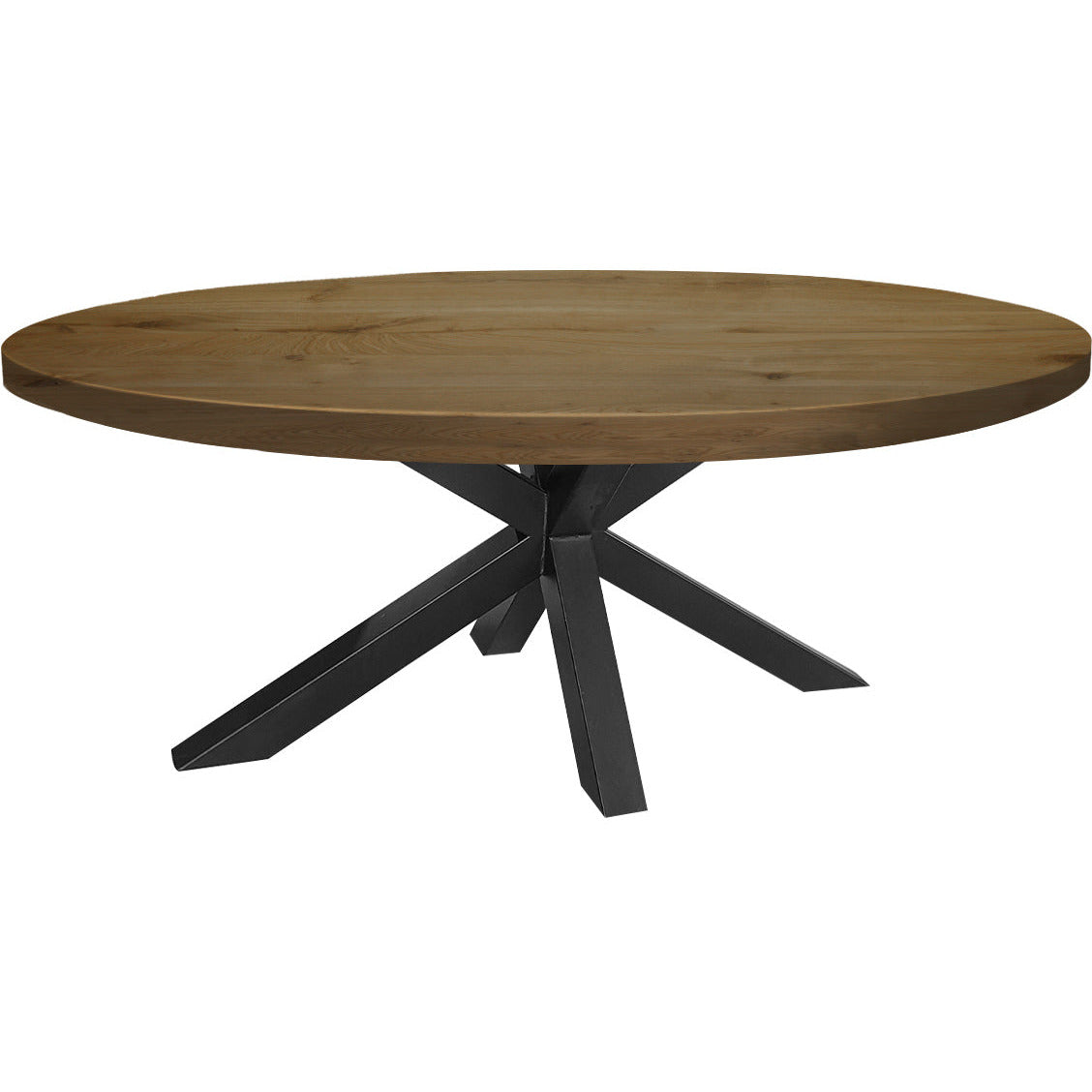 Dining table | Oval | Warm brown | Oak wood | Lacquered | Spiderpaw