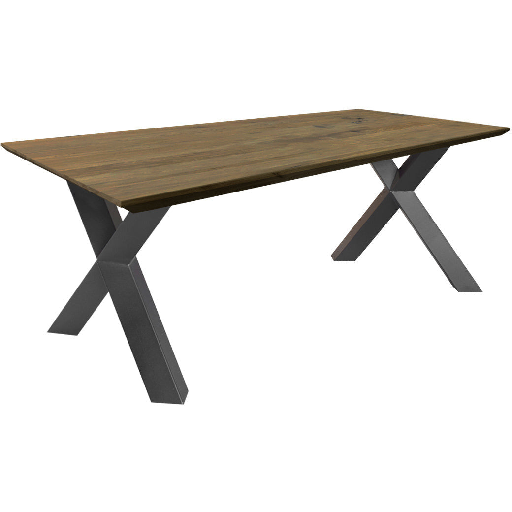 Dining table | Rectangle | Warm brown | Oak wood | Lacquered | X-paw