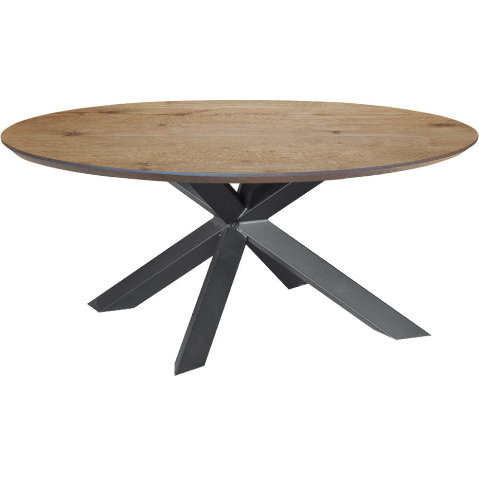 Dining table | Oval | Natural | Oak wood | Lacquered | Spiderpaw