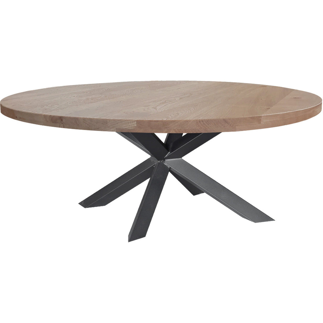 Dining table | Oval | Natural | Oak wood | Lacquered | Spiderpaw