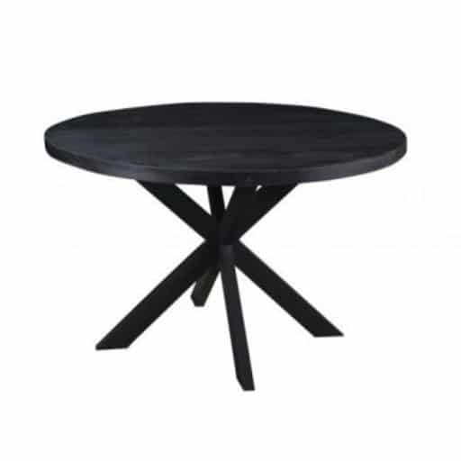 Bahia round table black mango wood - 100cm