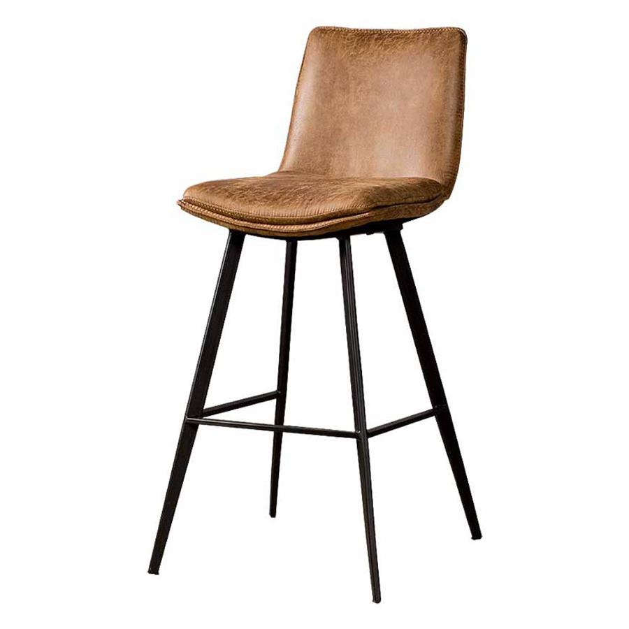 Pamplona Bar chair - fabric Cognac - Bar chairs