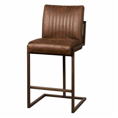 Ferro Bar chair - fabric Savannah dark brown - Bar chairs