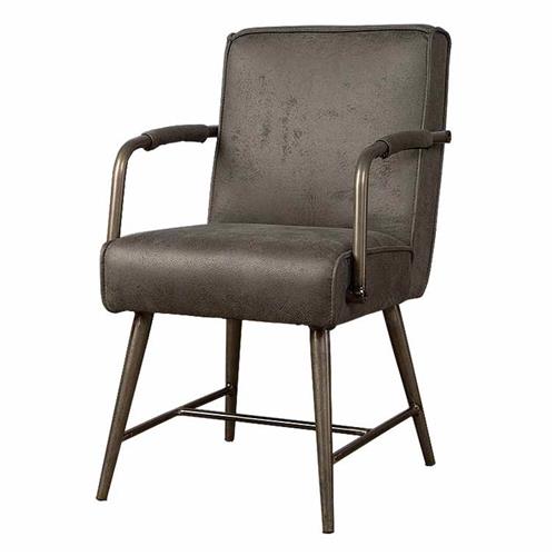 Belmonte Armchair - fabric Cherokee 1 gray - Dining room chairs