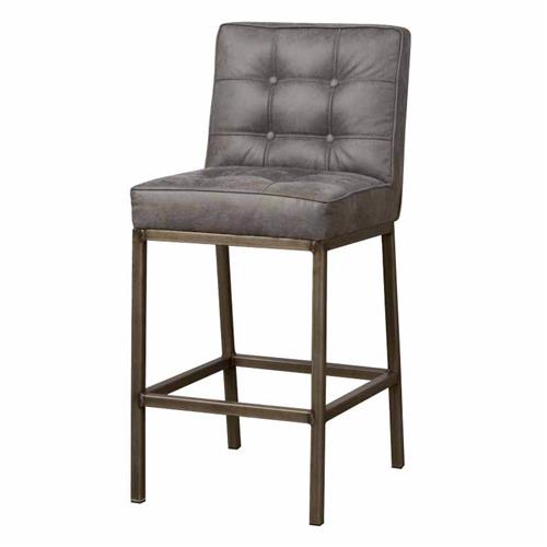 Vasco Bar chair - fabric Amazon 2 gray - Bar chairs