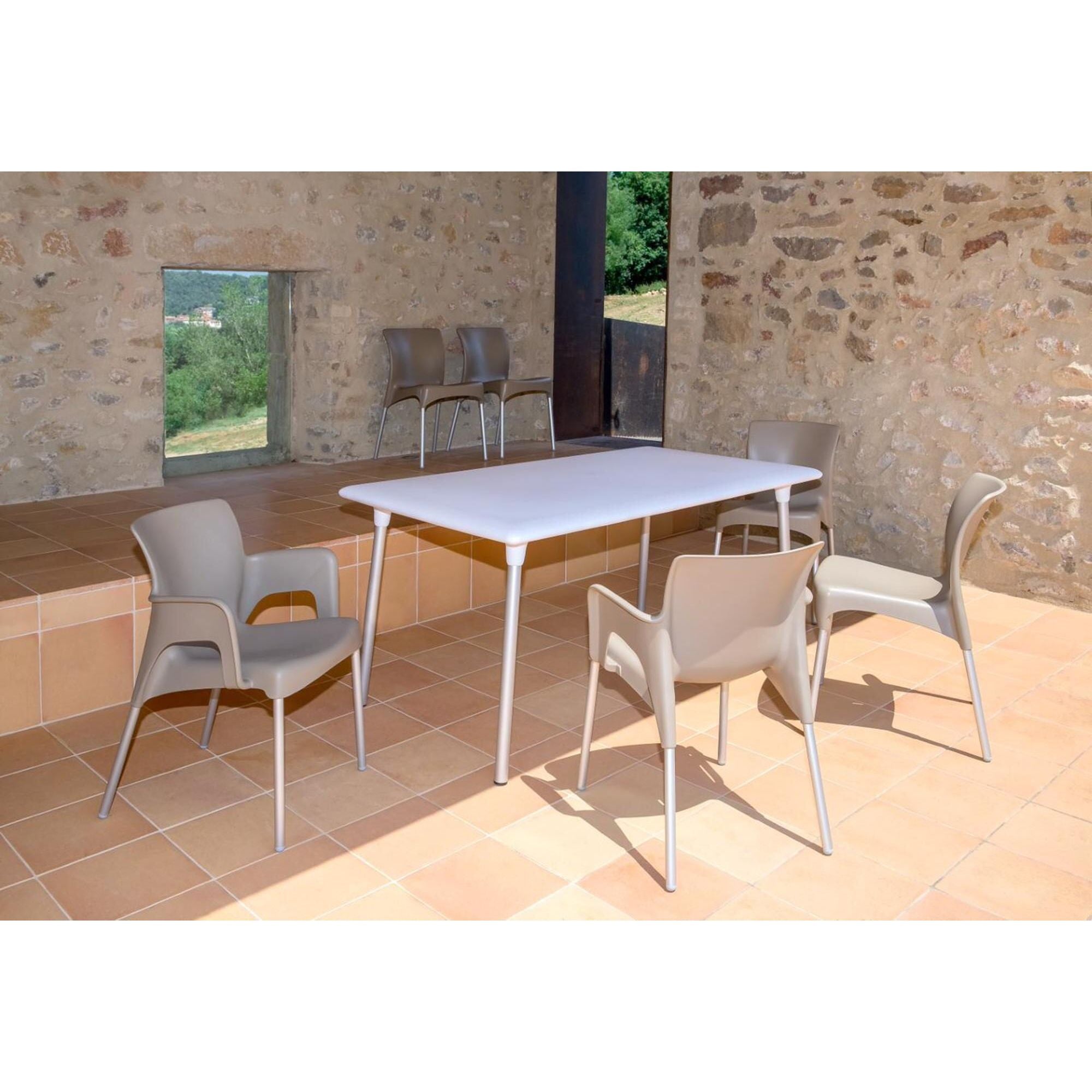 Resol new flash rectangular table indoors, outdoors 160x90