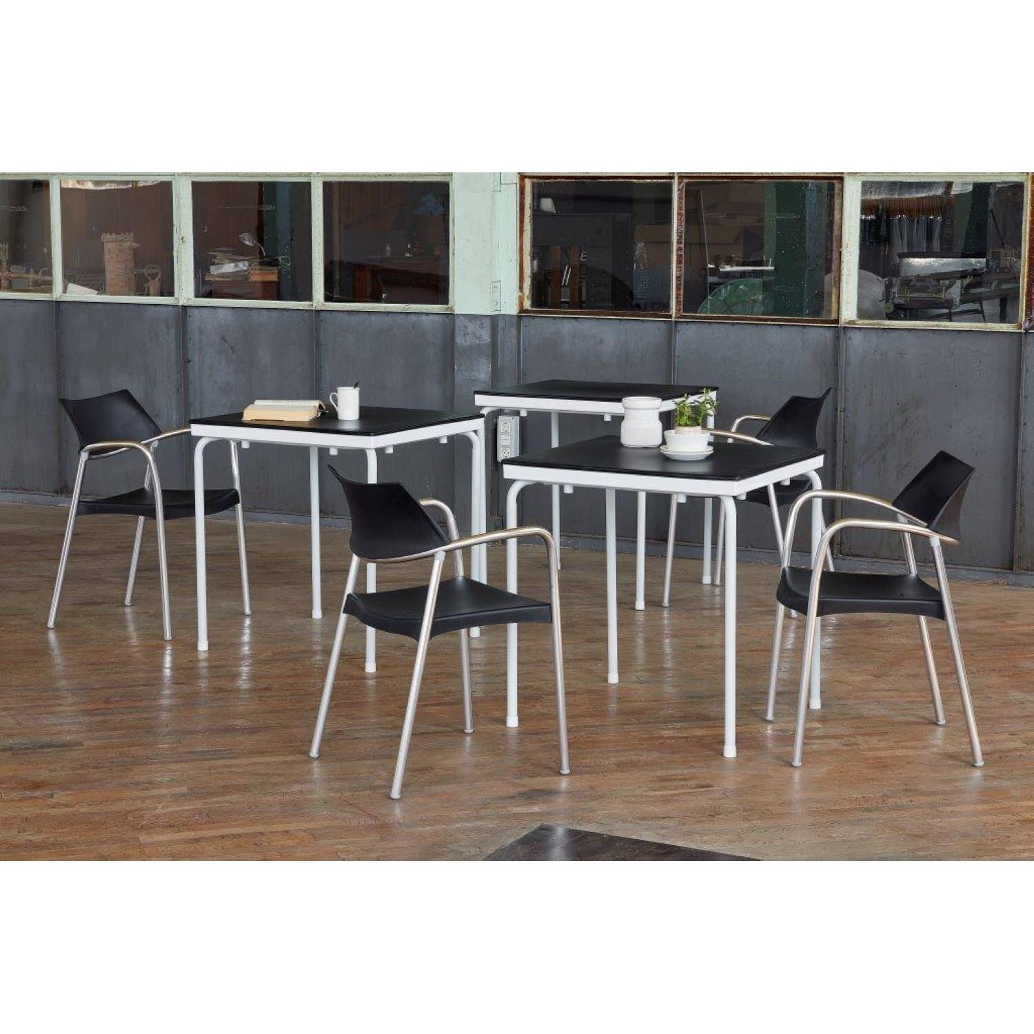 Resol point square table outdoor 80x80 white base - white