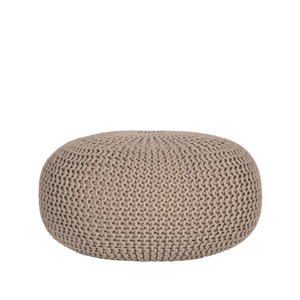 LABEL51 Pouf Knitted - Beige - Cotton - L