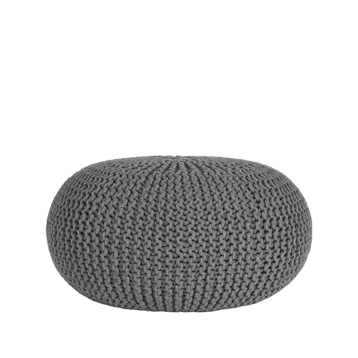 LABEL51 Pouf Knitted - Dark Gray - Cotton - L