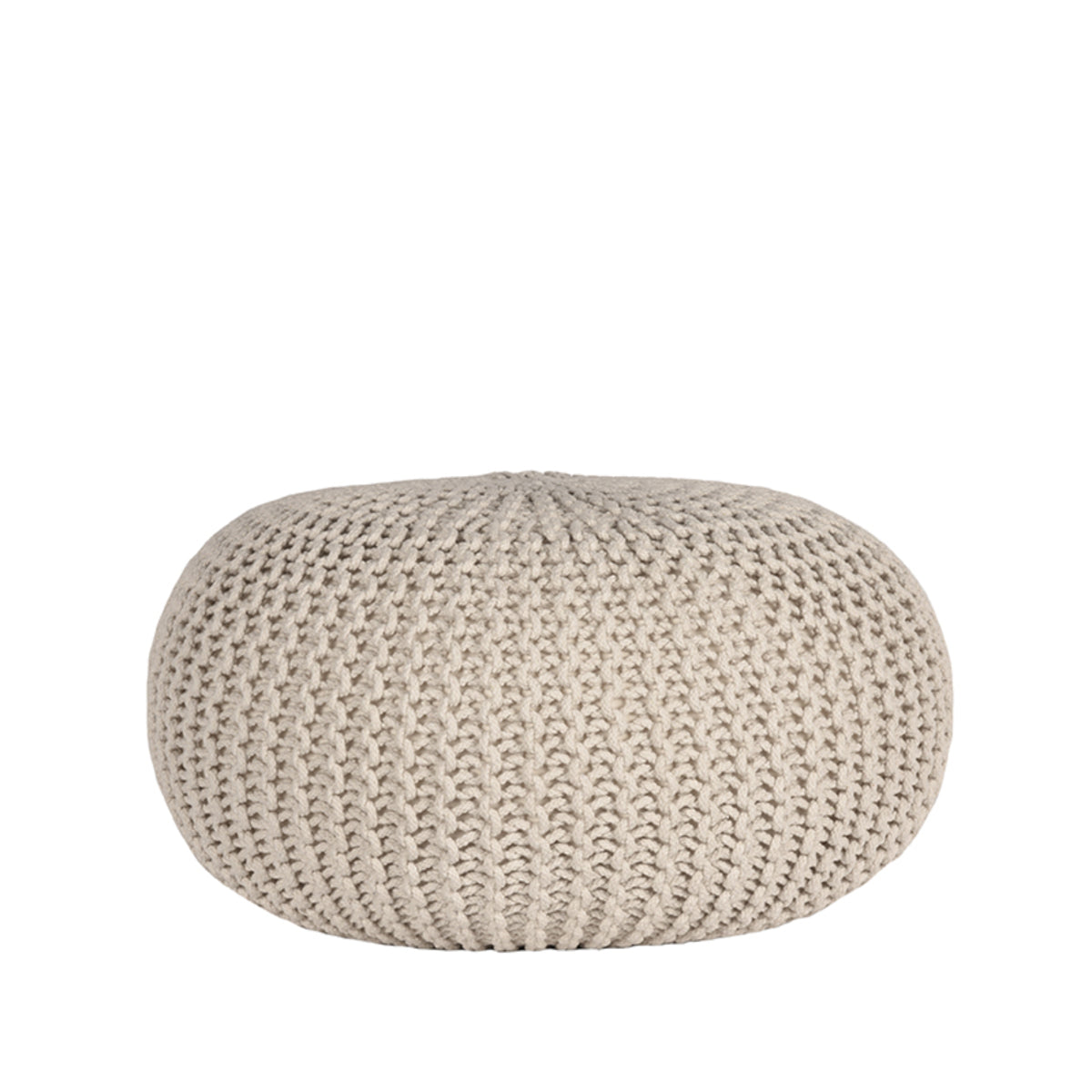 LABEL51 Pouf Knitted - Natural - Cotton - L