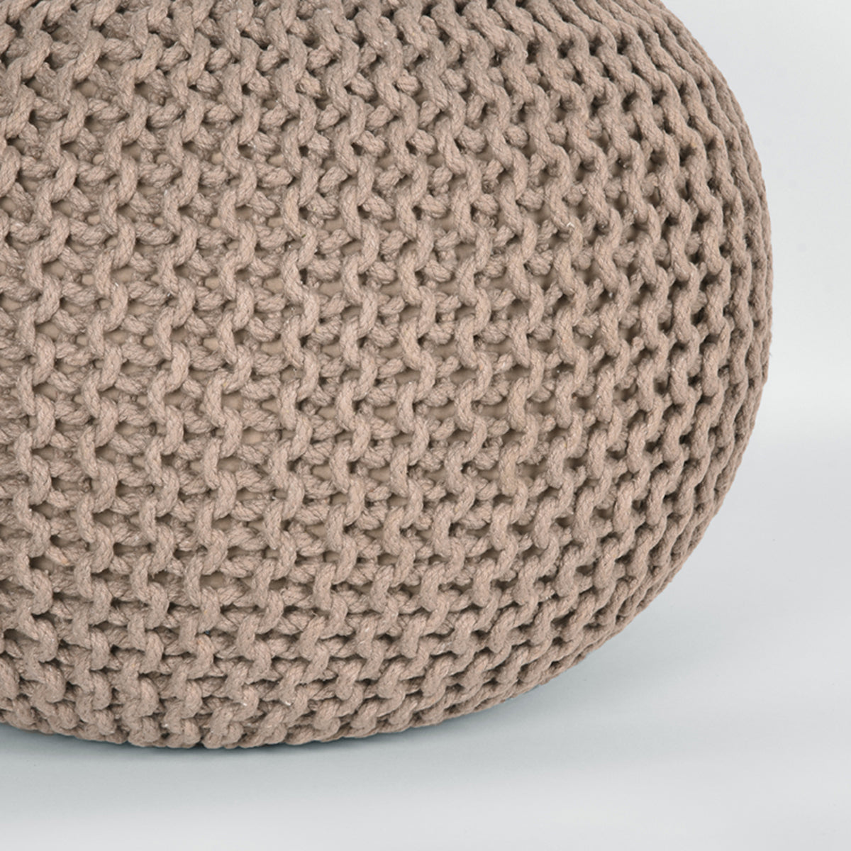LABEL51 Pouf Knitted - Beige - Cotton - M