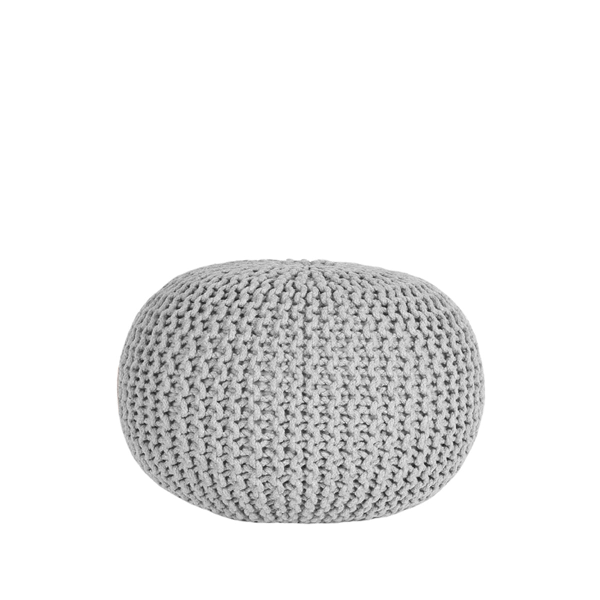 LABEL51 Pouf Knitted - Light gray - Cotton - M