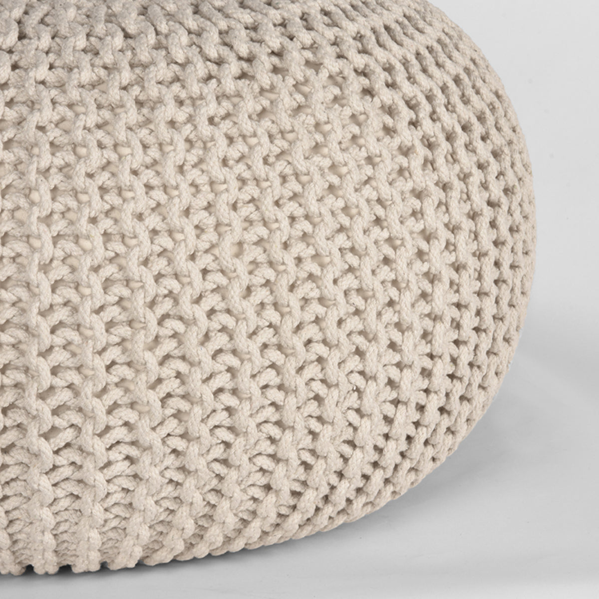 LABEL51 Pouf Knitted - Natural - Cotton - M