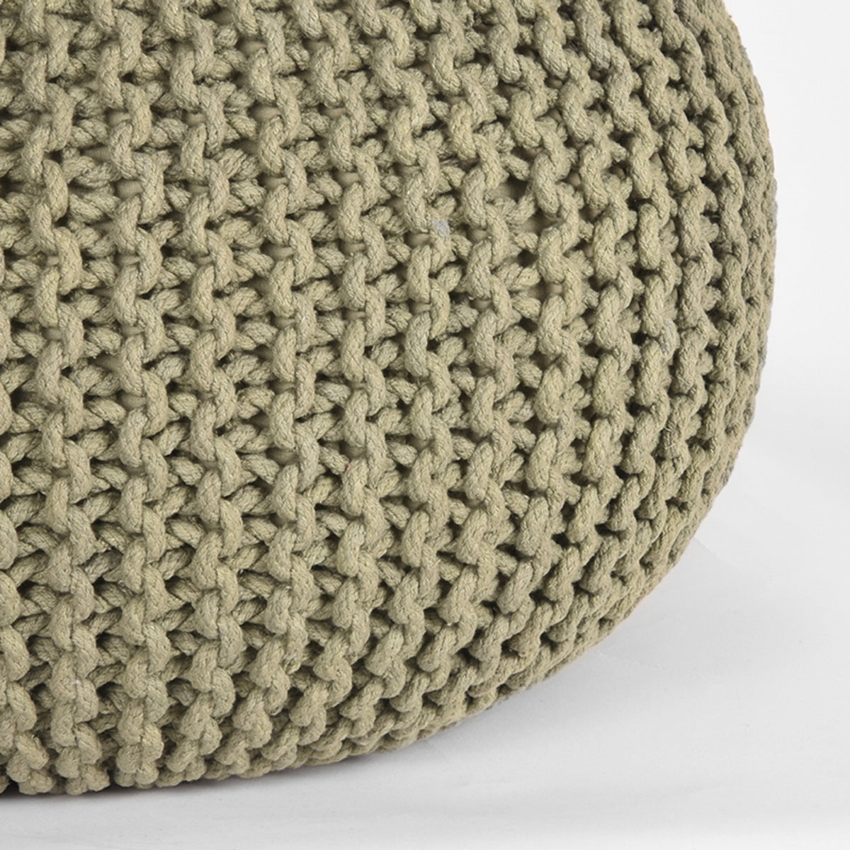 LABEL51 Pouf Knitted - Olive green - Cotton - M
