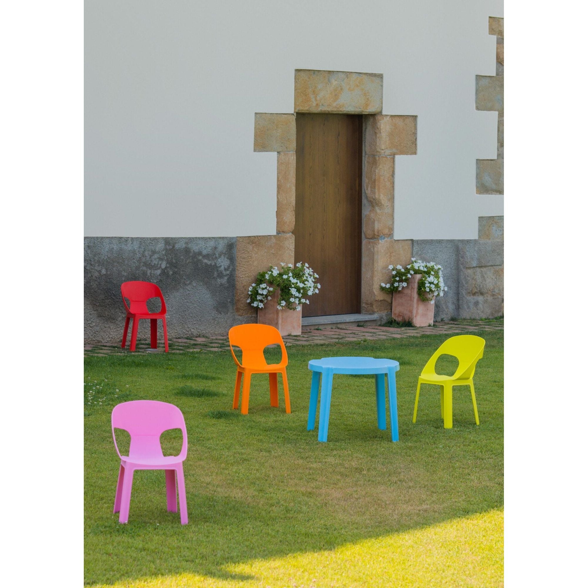 Garbar Rita children's chair table indoors, outdoor set 2+1 pink