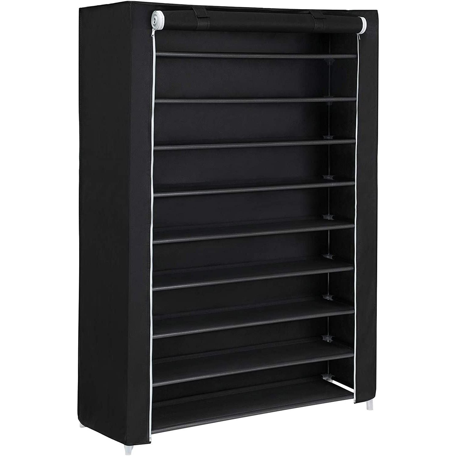 Shoe rack - Freestanding storage organizer - Black - 10