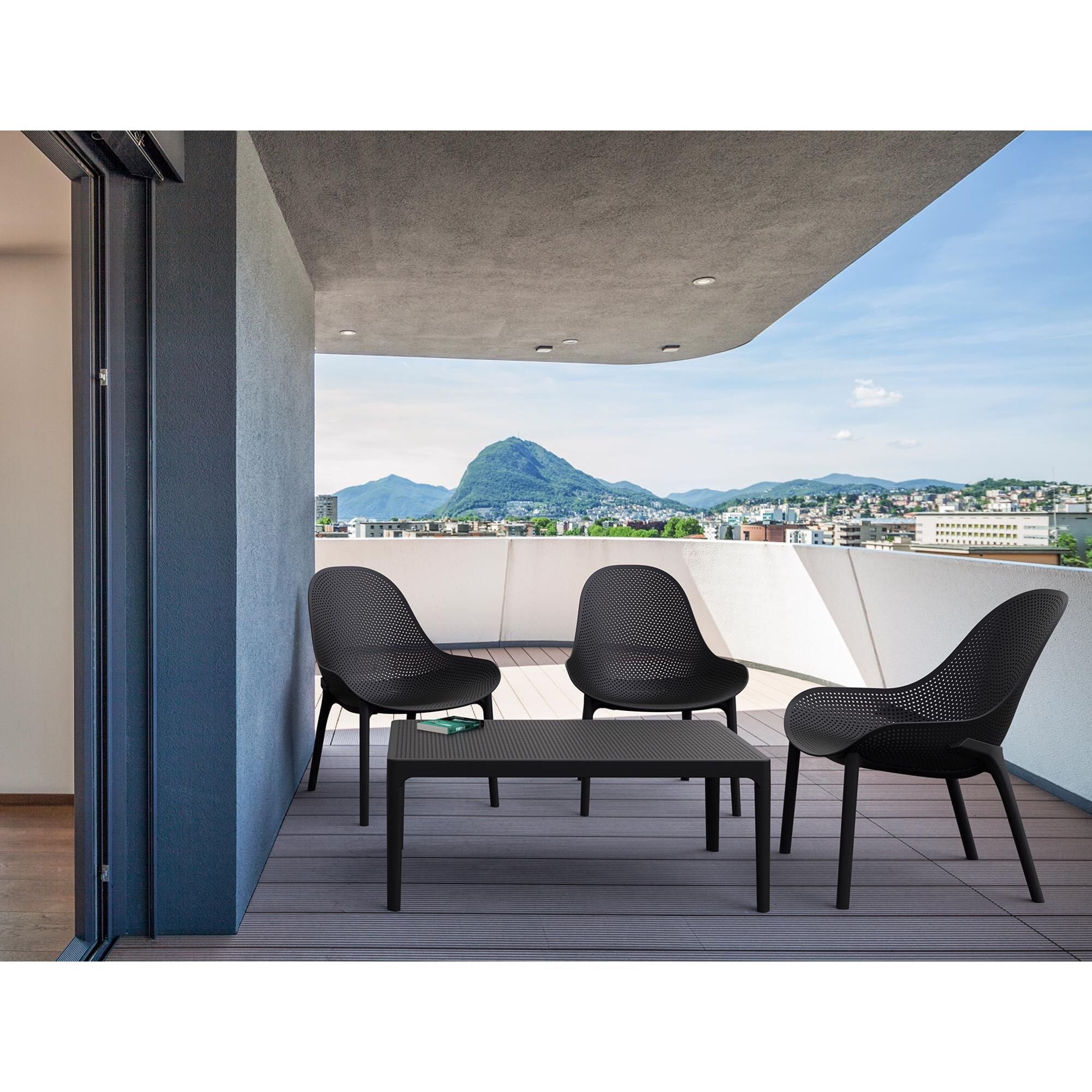 Garbar Sky coffee table indoors, outdoor 100x60 dark gray