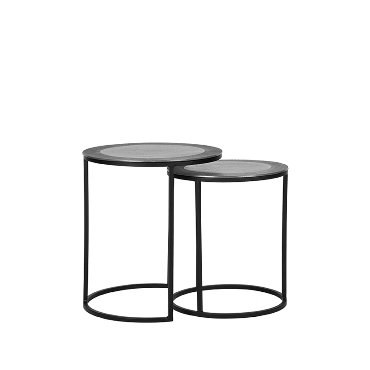 LABEL51 Coffee Table Set Pair - Antique ash - Metal - 40 cm