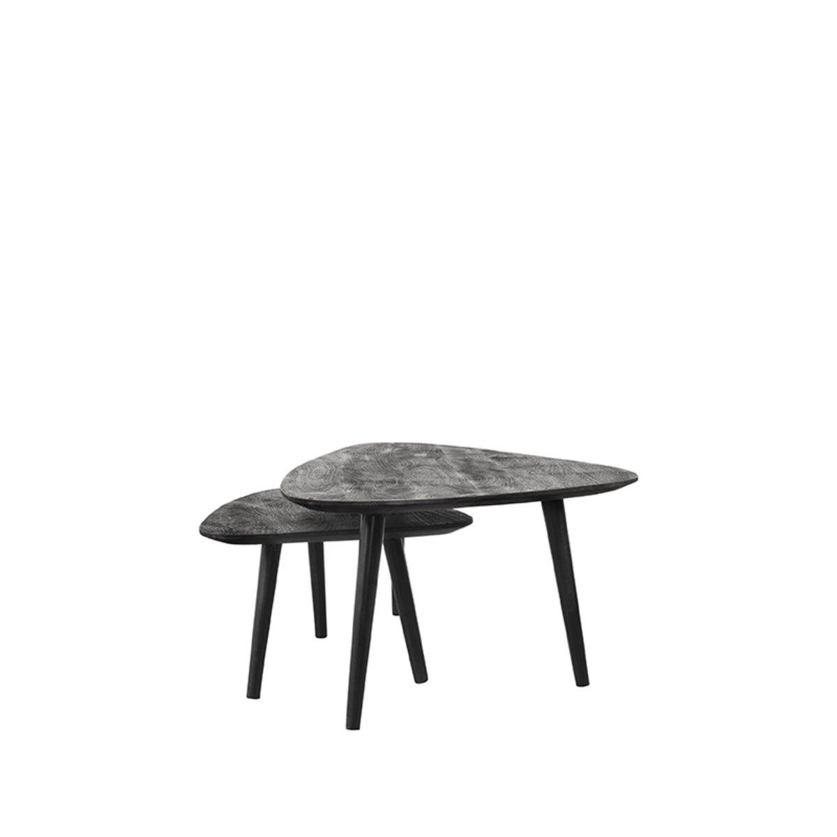 LABEL51 Coffee Table Set Rock - Black - Mango Wood