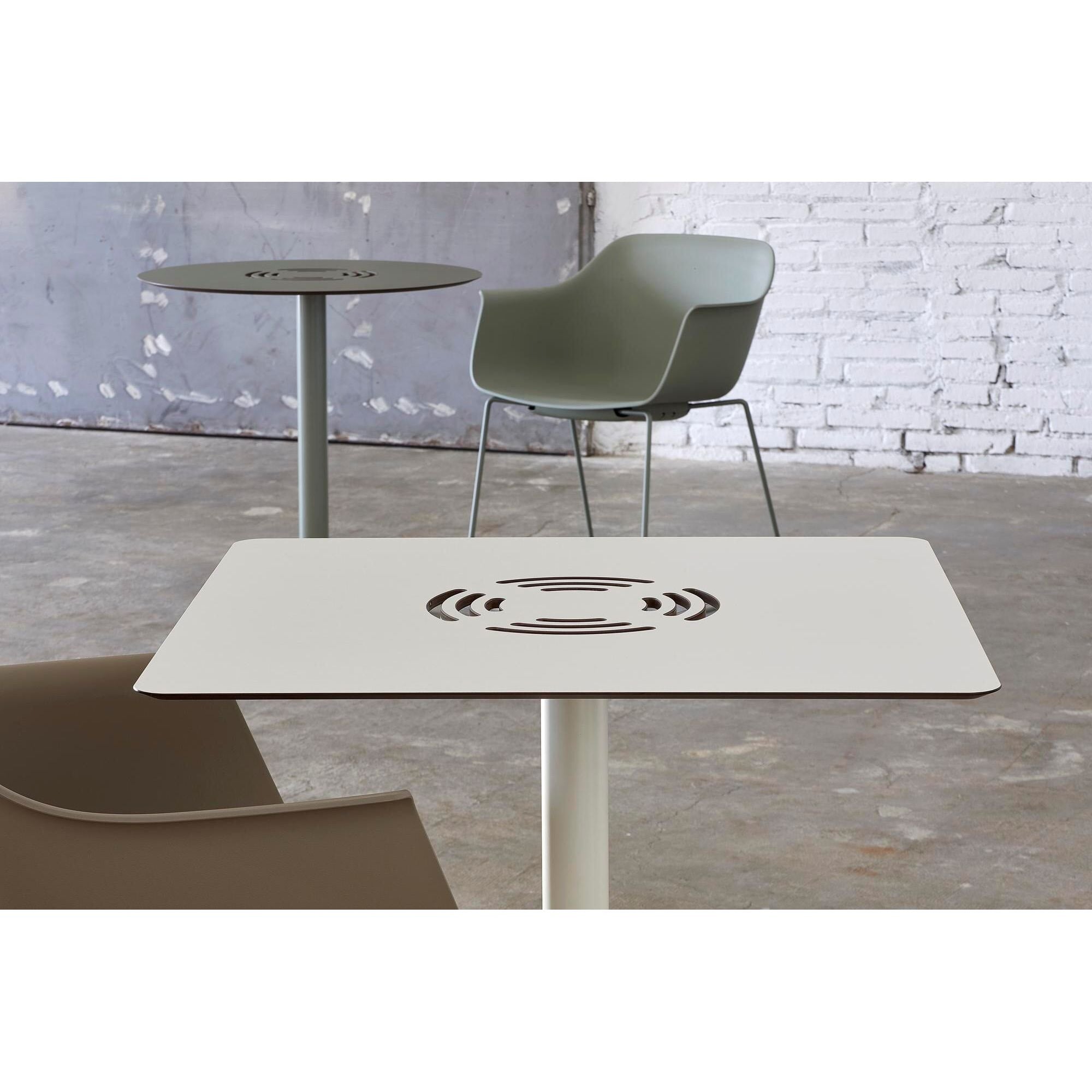 Toledo aire vierkante tafel 70x70 groenachtig grijs
