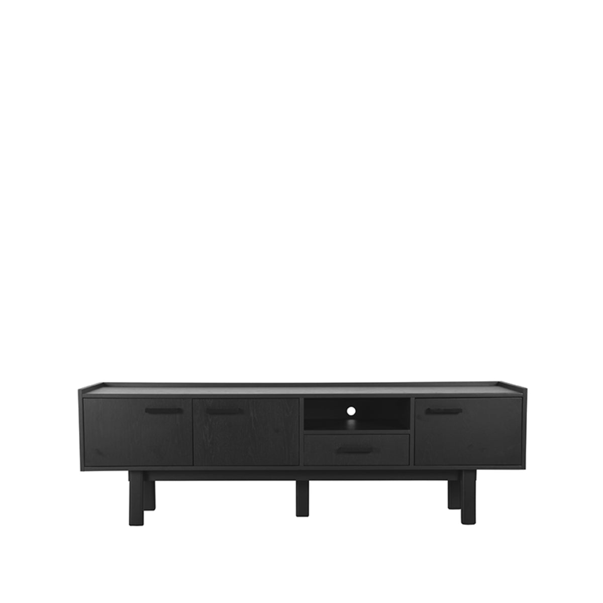 LABEL51 Tv-meubel Cali - Zwart - Eiken