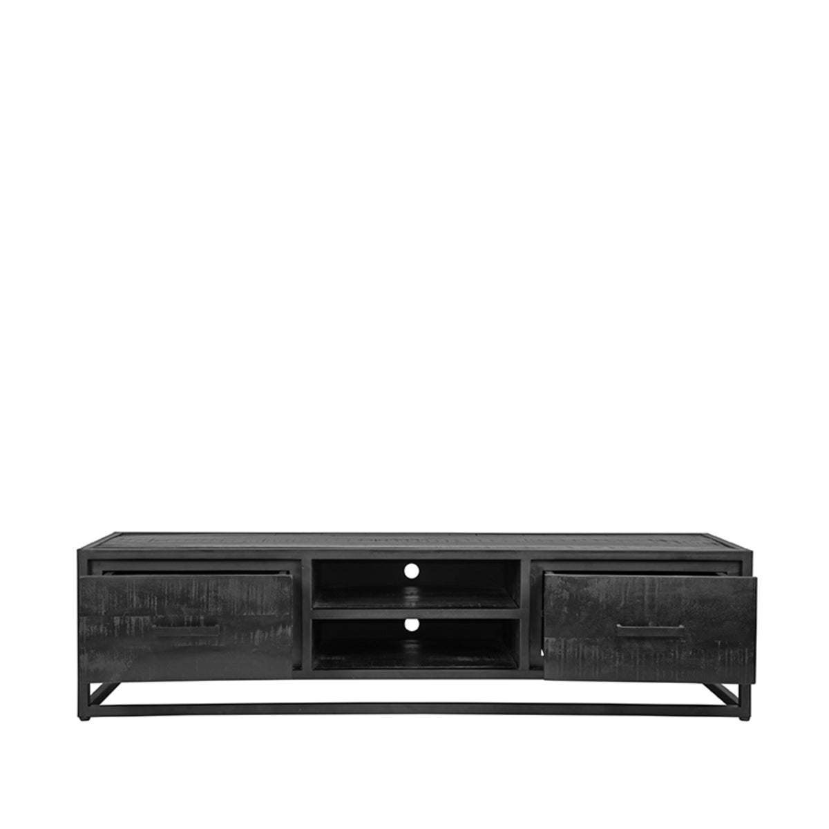 LABEL51 TV cabinet Chile - Black - Mango wood - 160 cm