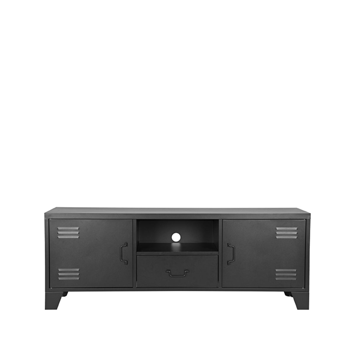 LABEL51 Tv-meubel Fence - Zwart - Metaal