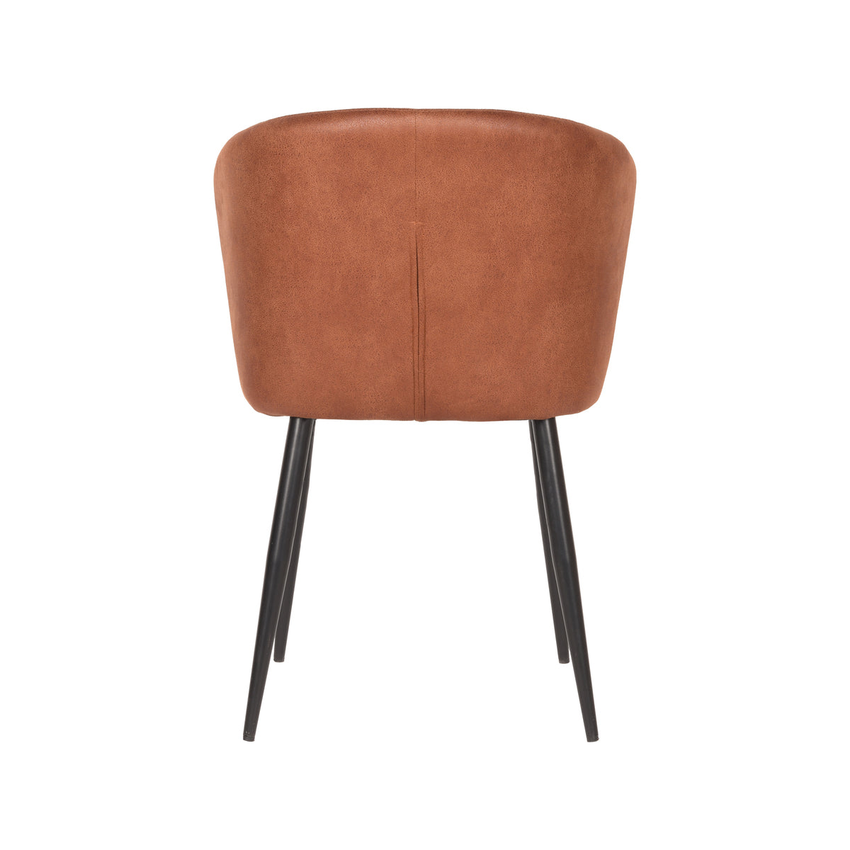 LABEL51 Dining room chair Wave - Cognac - Microfiber | 2 pieces