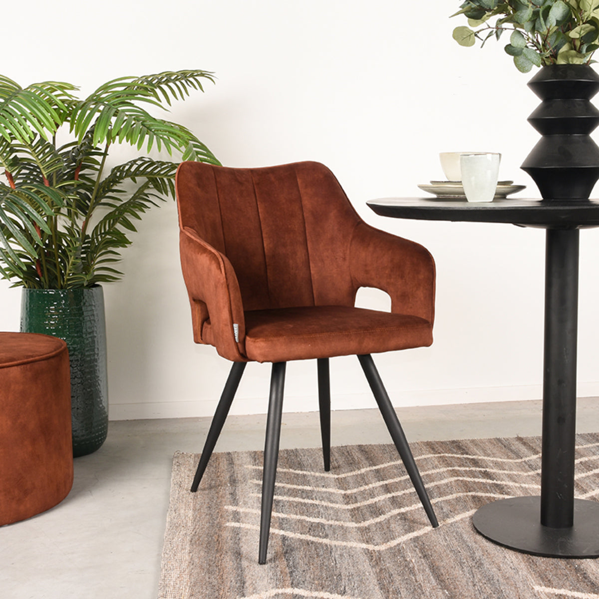 LABEL51 Dining room chair Noud - Rust - Velours