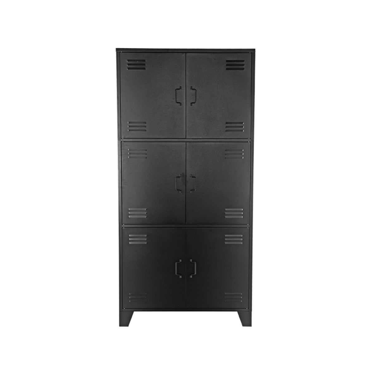LABEL51 Storage cabinet Fence - Black - Metal - Compartment cabinet